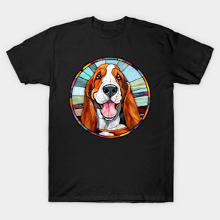 Stained Glass Basset Hound T-Shirt